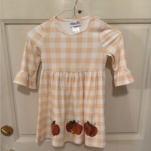 Girls Rare Too Halloween pumpkins dress size 5